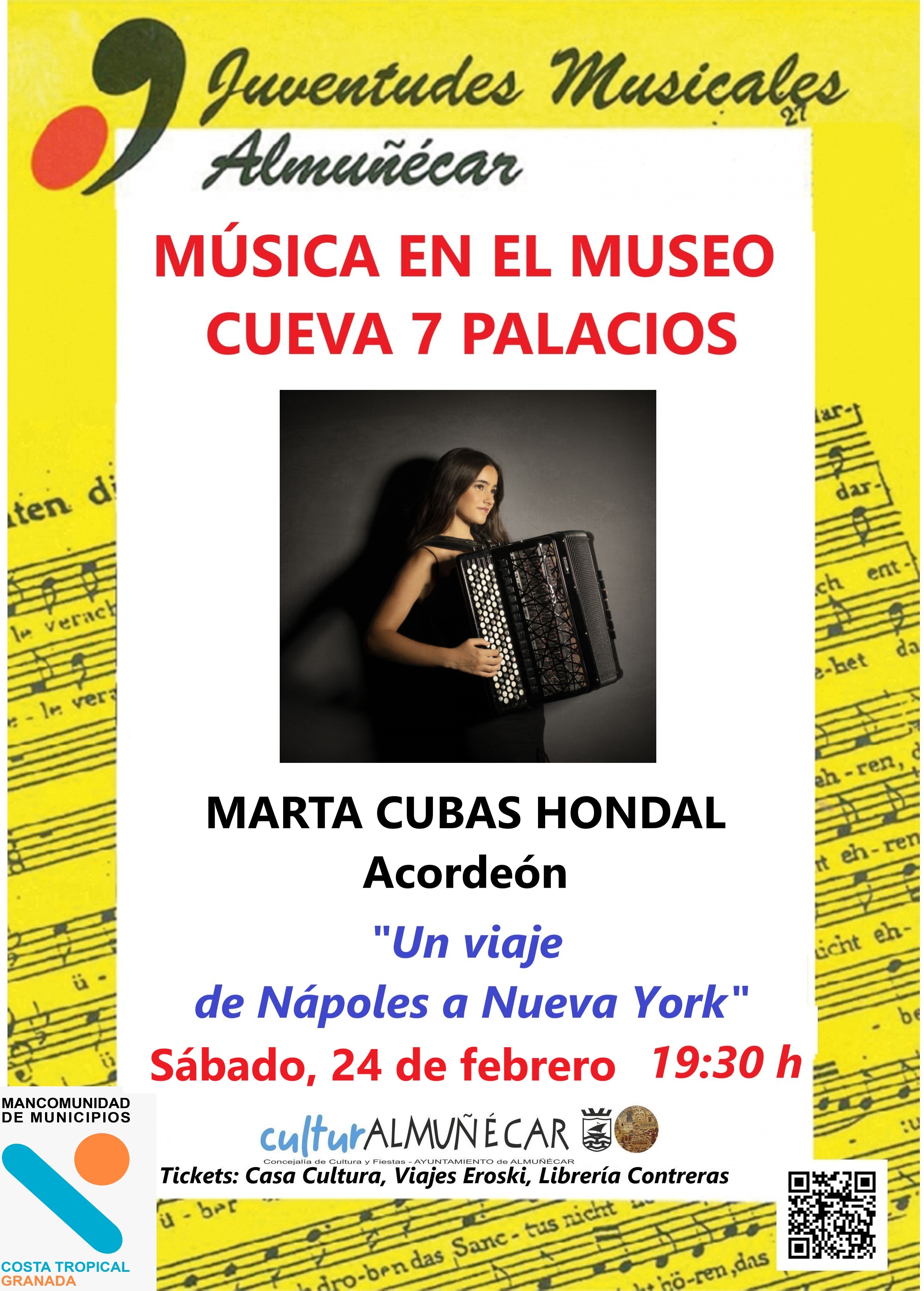 El Museo Cueva 7 Palacios de Almucar 'viajar' de Npoles a Nueva York al son del acorden este sbado